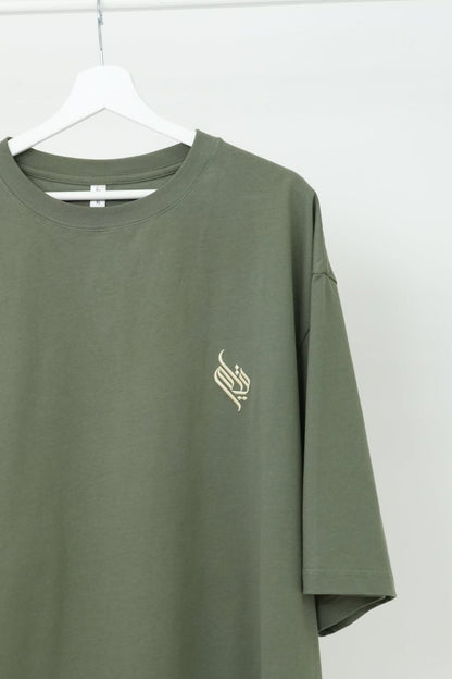 T-shirt QIYYAM oversize - vert olive - 100% coton