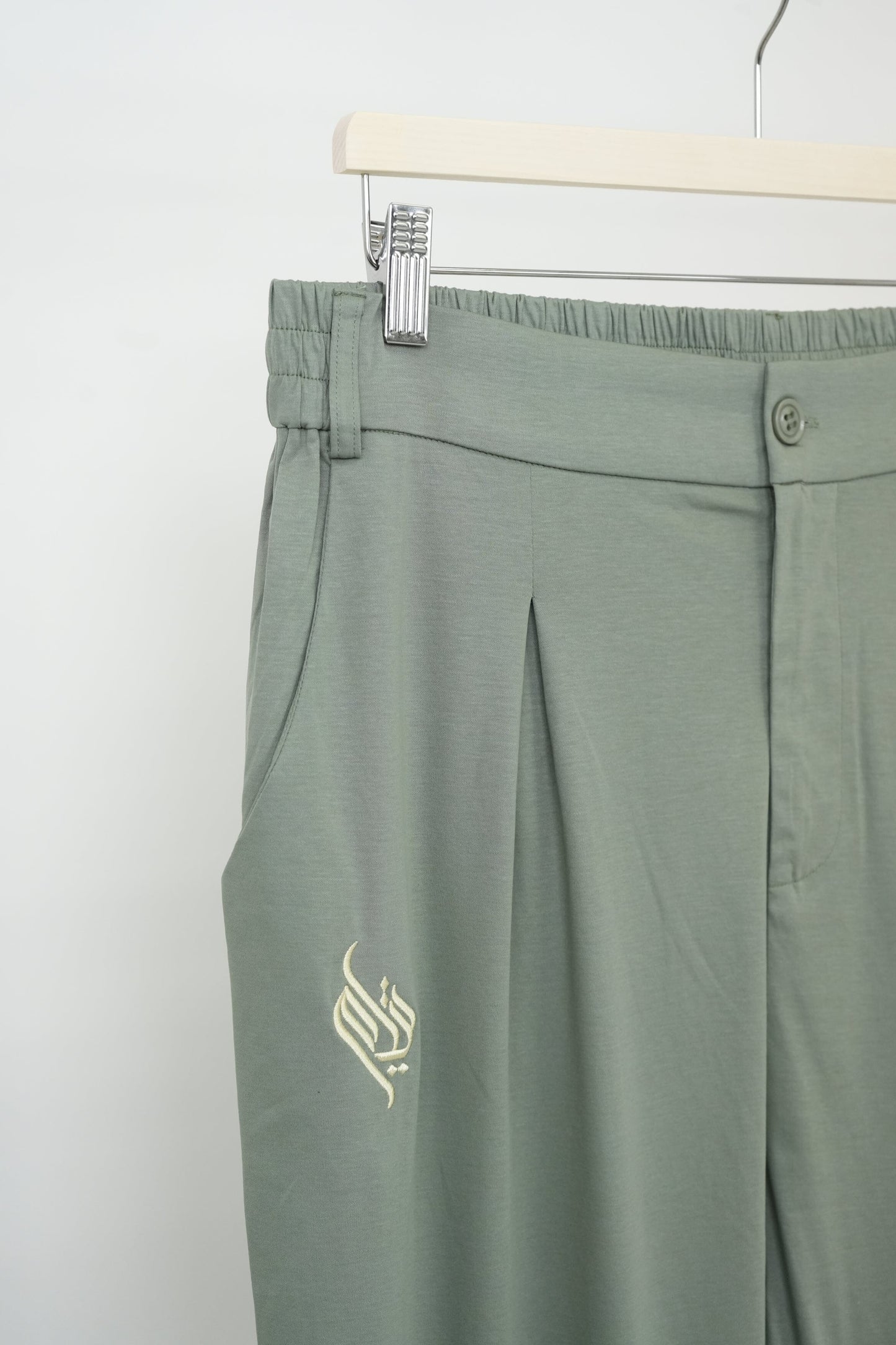Sarouel QIYYAM - vert sauge - 100% coton